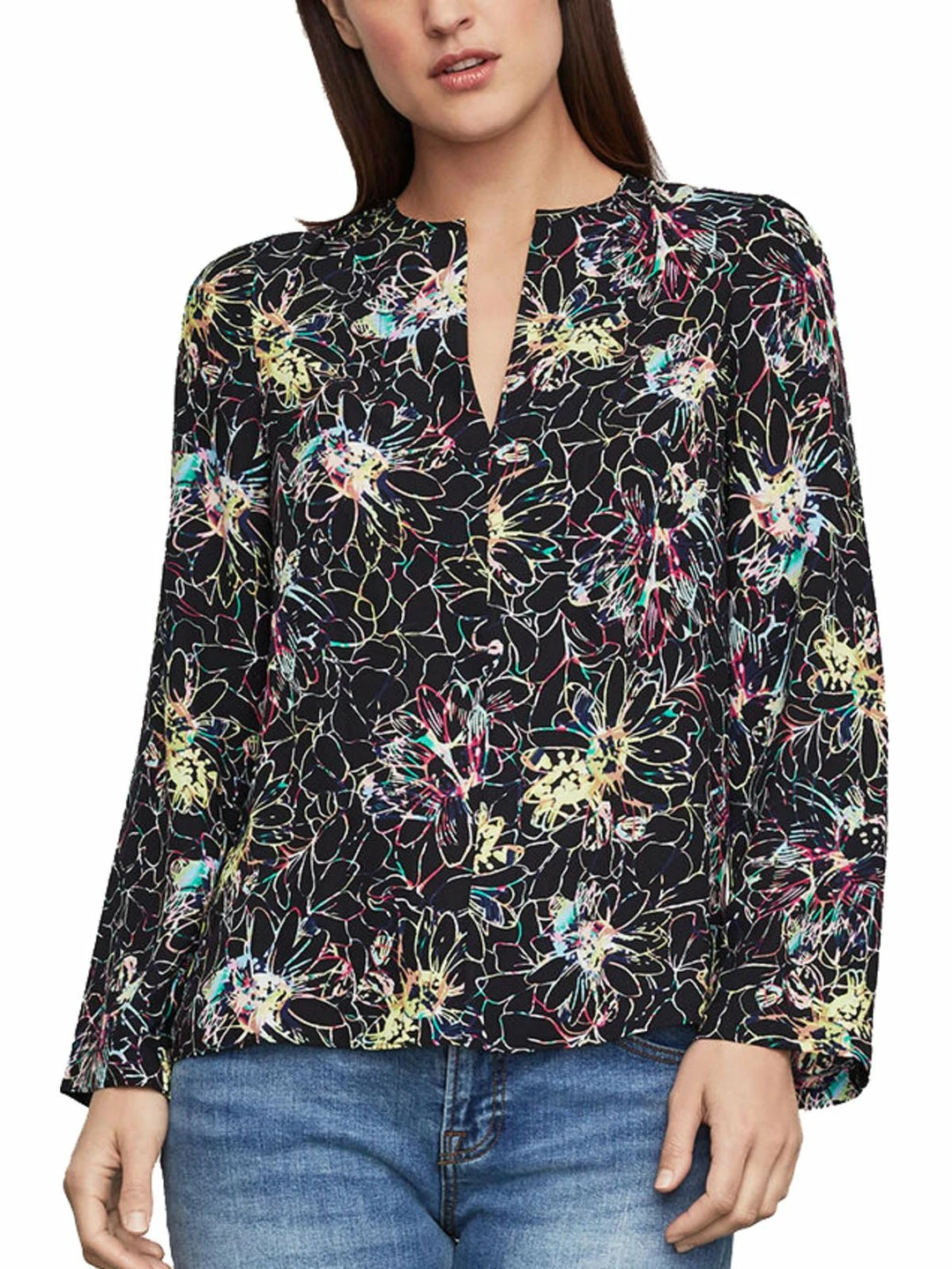 Outlet ๐ BCBGMAXAZRIA ๐ฉ Womens Woven Printed Blouse โญ 3 Outlet ๐ BCBGMAXAZRIA ๐ฉ Womens Woven Printed Blouse โญ