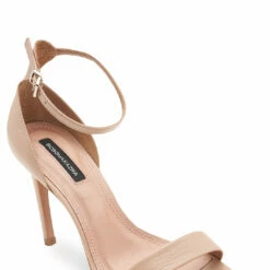 Hot Sale 😀 BCBGMaxazria DEMIA PALOMINO LEATHER 🩴 SANDAL HEEL for 👩 women ⭐
