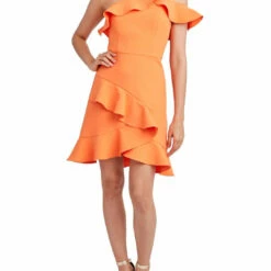 Cheapest ๐ BCBGMAXAZRIA ๐ฉ Womens Ruffled Mini Cocktail and Party ๐ Dress ๐