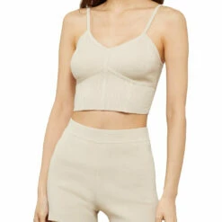 Flash Sale ๐คฉ BCBGMAXAZRIA ๐ฉ Womens Ribbed Knit Cropped Bralette ๐