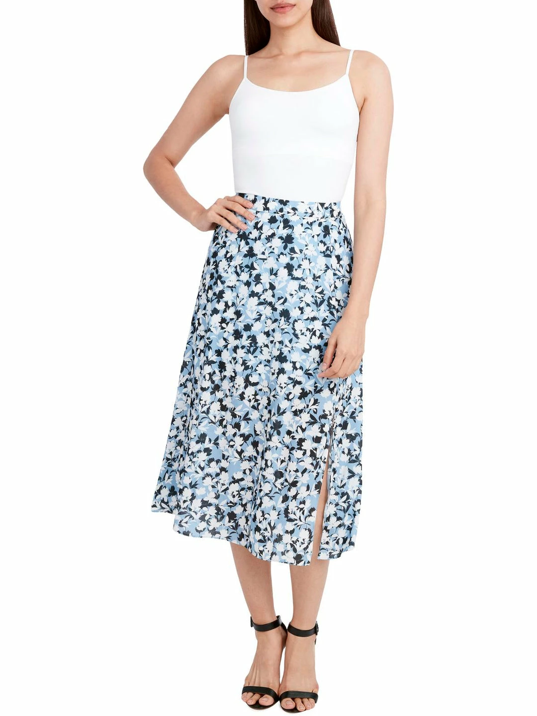 Deals 👍 BCBGMAXAZRIA 👩 Womens Floral Front Slit Midi 👗 Skirt ❤️ 3 Deals 👍 BCBGMAXAZRIA 👩 Womens Floral Front Slit Midi 👗 Skirt ❤️