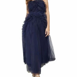 Budget ✔️ BCBGMAXAZRIA 👩 Womens Tulle Rhinestone Formal 👗 Dress 😀