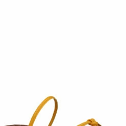 New 👏 BCBGMaxazria BALI YELLOW LEATHER FLAT 🩴 SANDAL for 👩 women 🔔