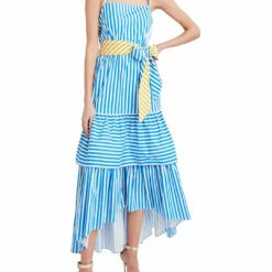 Flash Sale ๐ฅ BCBGMAXAZRIA ๐ฉ Womens Striped Long Maxi ๐ Dress โค๏ธ