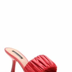 Buy 🥰 BCBGMaxazria DALLAS RED LEATHER CINCHED 🩴 SANDAL HEEL for 👩 women 🤩