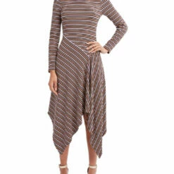 Cheap ๐คฉ BCBGMAXAZRIA ๐ฉ Womens Striped Midi Sweaterdress ๐