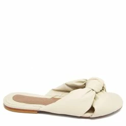 Buy โ BCBGMaxazria TINSLEY IVORY LEATHER KNOTTED FLAT ๐ฉด SANDAL for ๐ฉ women ๐ฅฐ