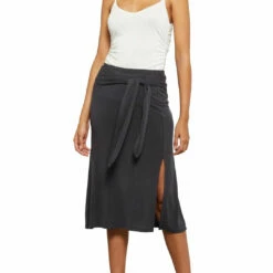 Coupon 🤩 BCBGMAXAZRIA 👩 Womens Side Slit Midi A-Line 👗 Skirt 🌟