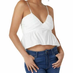 Deals 👍 BCBGMAXAZRIA 👩 Womens Cropped Peplum Cami 💯