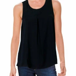 Promo 😀 BCBGMAXAZRIA 👩 Womens Pleated Sleeeless Tank Top 🌟