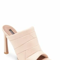 Discount 😉 BCBGMaxazria PALIS TAN LEATHER HIGH HEEL MULE for 👩 women 🧨