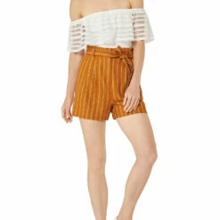 Brand new ๐ BCBGMAXAZRIA ๐ฉ Womens Linen Blend Paperbag ๐ Dress Shorts โญ