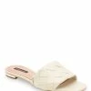 Best Pirce 🌟 BCBGMaxazria REMI MAGNOLIA LEATHER FLAT SLIDE for 👩 women 🔥