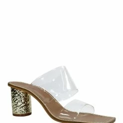 Best deal 😍 BCBGMaxazria PEBBA CLEAR BLOCK HEEL 🩴 SANDAL for 👩 women 👏