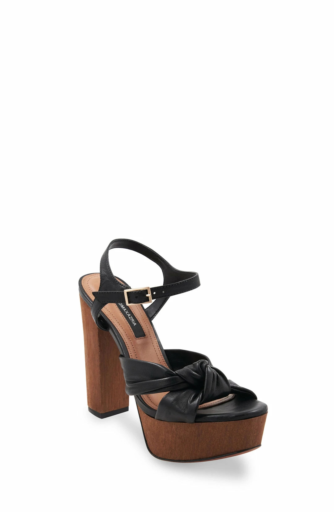 Best Sale ✨ BCBGMaxazria KALEESI BLACK LEATHER KNOTTED PLATFORM HEEL for 👩 women ⭐ 3 Best Sale ✨ BCBGMaxazria KALEESI BLACK LEATHER KNOTTED PLATFORM HEEL for 👩 women ⭐