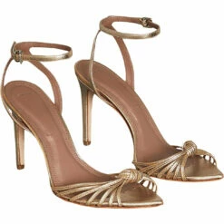 Coupon 🛒 BCBGMAXAZRIA Delia 👩 Womens Leather Metallic 👗 Dress 🩴 Sandals 🧨