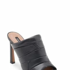 Wholesale π BCBGMaxazria PALIS BLACK LEATHER HIGH HEEL MULE for π© women π€©