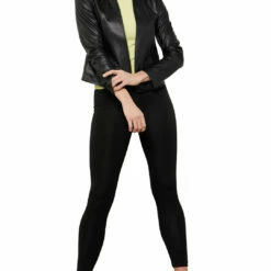 Promo 👍 BCBGMAXAZRIA 👩 Womens Faux Leather Open Front 🧨