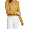 Promo ⌛ BCBGMAXAZRIA 👩 Womens Tape Crochet Crew Neck Pullover Sweater ✔️