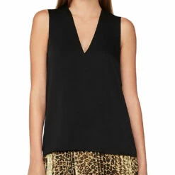 Best deal 🔥 BCBGMAXAZRIA 👩 Womens Satin V-Neck Shell 🛒