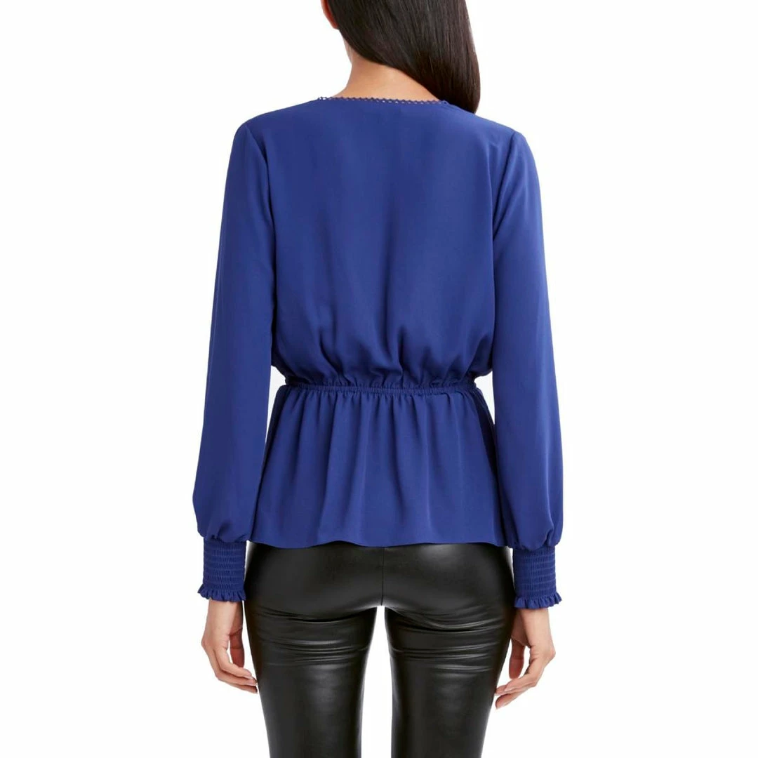 Coupon ❤️ BCBGMAXAZRIA 👩 Womens Sheer Surplice Peplum Top 🛒 4 Coupon ❤️ BCBGMAXAZRIA 👩 Womens Sheer Surplice Peplum Top 🛒 - Image 2