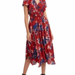 Deals 💯 BCBGMAXAZRIA 👩 Womens Floral Long Maxi 👗 Dress 😍