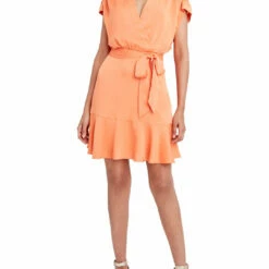 Cheap ⭐ BCBGMAXAZRIA 👩 Womens Surplice Mini Wrap 👗 Dress 👍