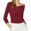 Top 10 👏 BCBGMAXAZRIA 👩 Womens Asymmetric Knit Bodysuit 🎁