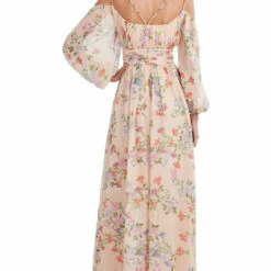 Coupon ⌛ BCBGMAXAZRIA Jordyn 👩 Womens Floral Cold Shoulder Evening 👗 Dress 😍