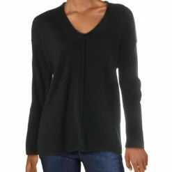 Best deal 🤩 BCBGMAXAZRIA 👩 Womens V-Neck Roll Trim Pullover Sweater ❤️