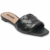Hot Sale 🥰 BCBGMAXAZRIA Remi 👩 Womens Leather Woven Slide 🩴 Sandals 💯