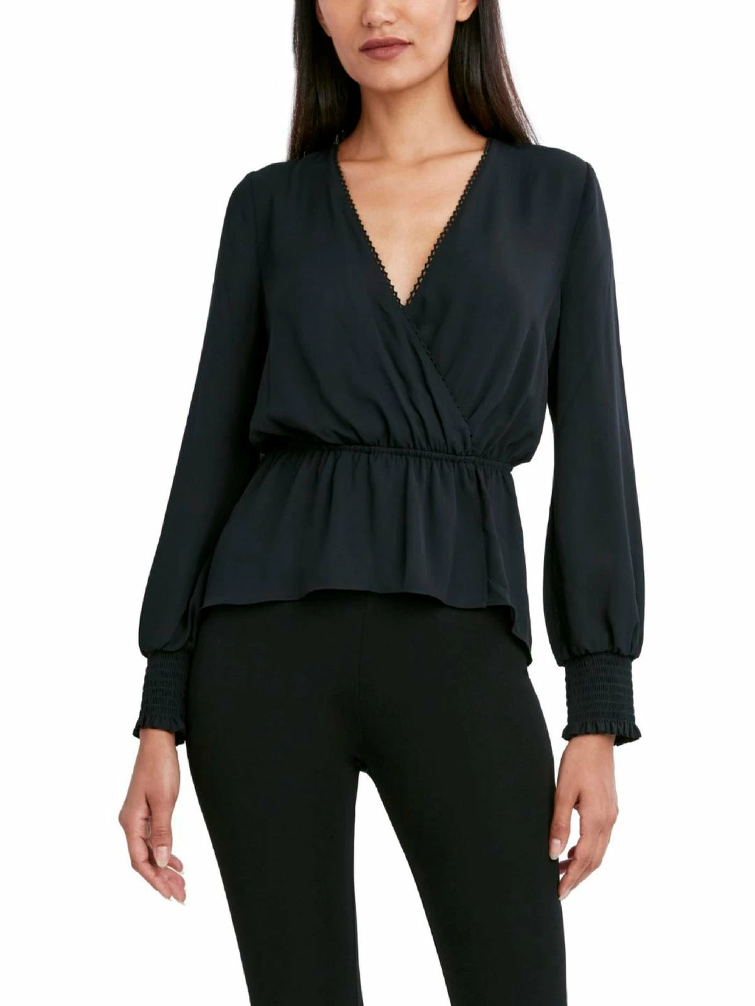 Coupon ❤️ BCBGMAXAZRIA 👩 Womens Sheer Surplice Peplum Top 🛒 5 Coupon ❤️ BCBGMAXAZRIA 👩 Womens Sheer Surplice Peplum Top 🛒 - Image 3