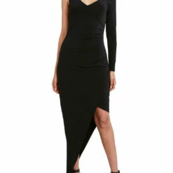 Flash Sale ๐ BCBGMAXAZRIA ๐ฉ Womens Asymmetrical Cut-Out Sheath ๐ Dress โค๏ธ