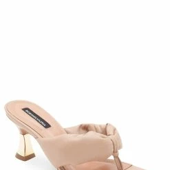 Outlet 🔥 BCBGMaxazria FIONA PALOMINO LEATHER 🩴 SANDAL HEEL for 👩 women ⭐