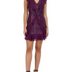 Best deal 🌟 BCBGMAXAZRIA 👩 Womens Sequined Short Cocktail and Party 👗 Dress 👏