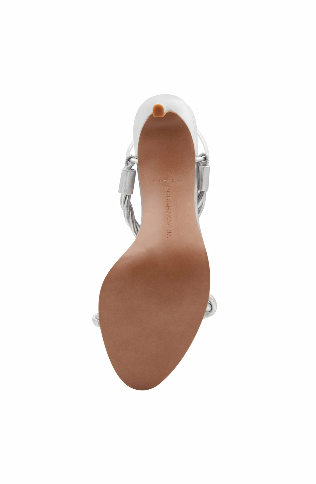 Discount 👍 BCBGMaxazria TAYLOR SILVER LEATHER TWIST-STRAP 🩴 SANDAL HEEL for 👩 women 🥰 8 Discount 👍 BCBGMaxazria TAYLOR SILVER LEATHER TWIST-STRAP 🩴 SANDAL HEEL for 👩 women 🥰 - Image 6