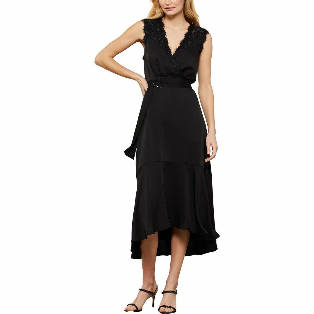 Hot Sale โจ BCBGMAXAZRIA ๐ฉ Womens Lace Trim Surplice Midi ๐ Dress ๐ 4 Hot Sale โจ BCBGMAXAZRIA ๐ฉ Womens Lace Trim Surplice Midi ๐ Dress ๐ - Image 2
