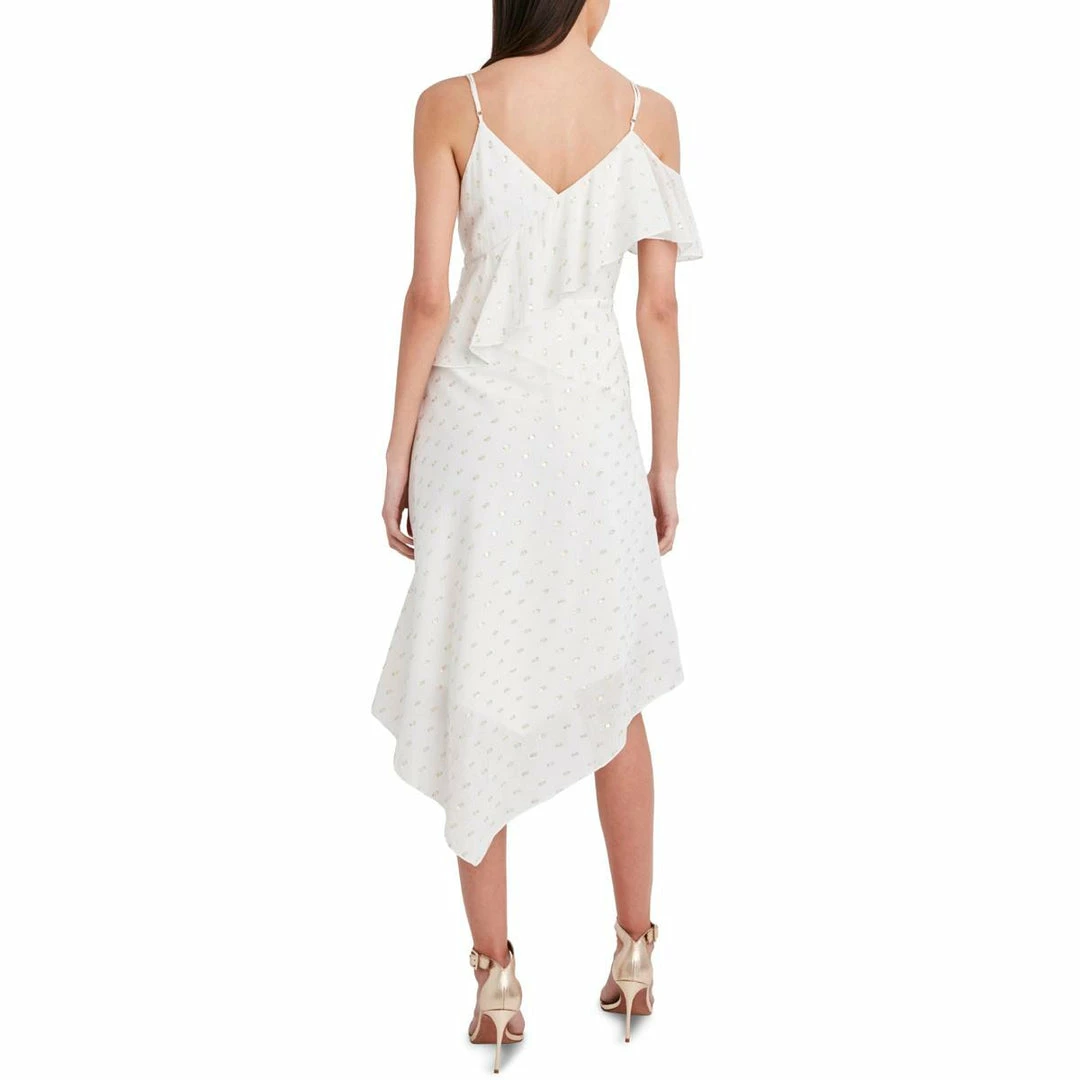 Outlet 🥰 BCBGMAXAZRIA 👩 Womens Metallic Calf Midi 👗 Dress ✨ 4 Outlet 🥰 BCBGMAXAZRIA 👩 Womens Metallic Calf Midi 👗 Dress ✨ - Image 2