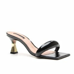 Top 10 🎉 BCBGMaxazria FAVARI BLACK PATENT SLIDE MID HEEL for 👩 women ⌛