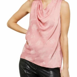 Brand new 👍 BCBGMAXAZRIA 👩 Womens Floral Cowl Neck Blouse 👏