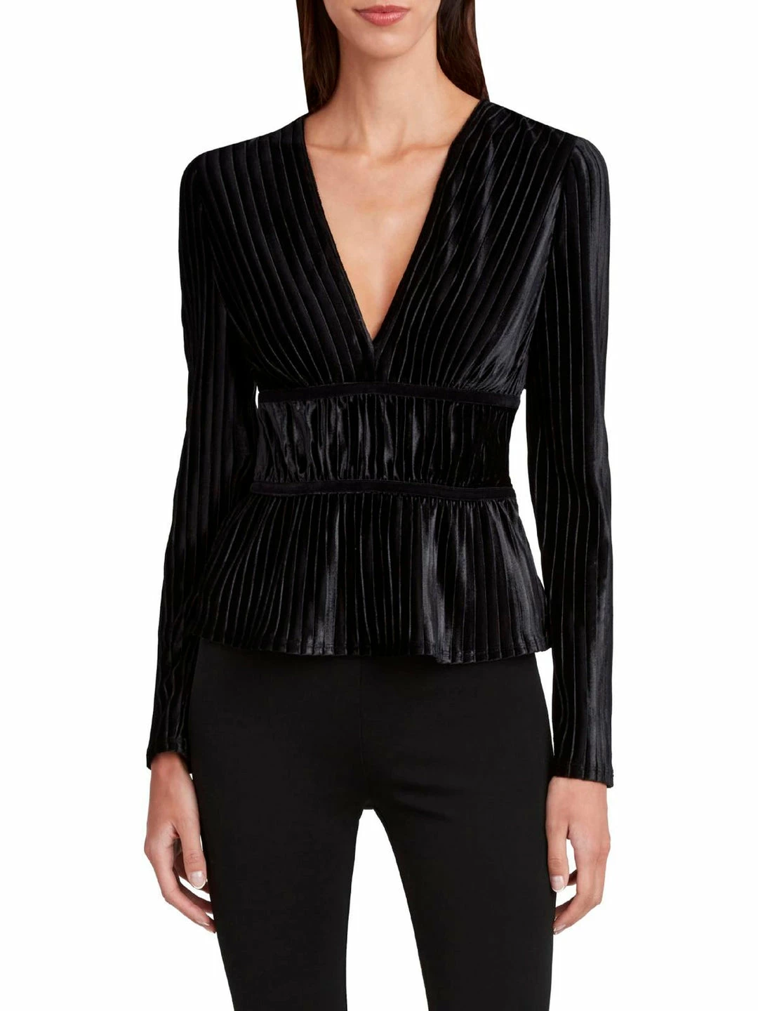 Budget โ๏ธ BCBGMAXAZRIA ๐ฉ Womens Ribbed Faux Suede Blouse โ๏ธ 3 Budget โ๏ธ BCBGMAXAZRIA ๐ฉ Womens Ribbed Faux Suede Blouse โ๏ธ