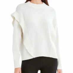 Brand new 🎉 BCBGMAXAZRIA 👩 Womens Merino Wool Blend Ribbed Trim Pullover Sweater ❤️
