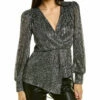Best Pirce 🎉 BCBGMAXAZRIA Metallic Peplum Top for 👩 women 🔔