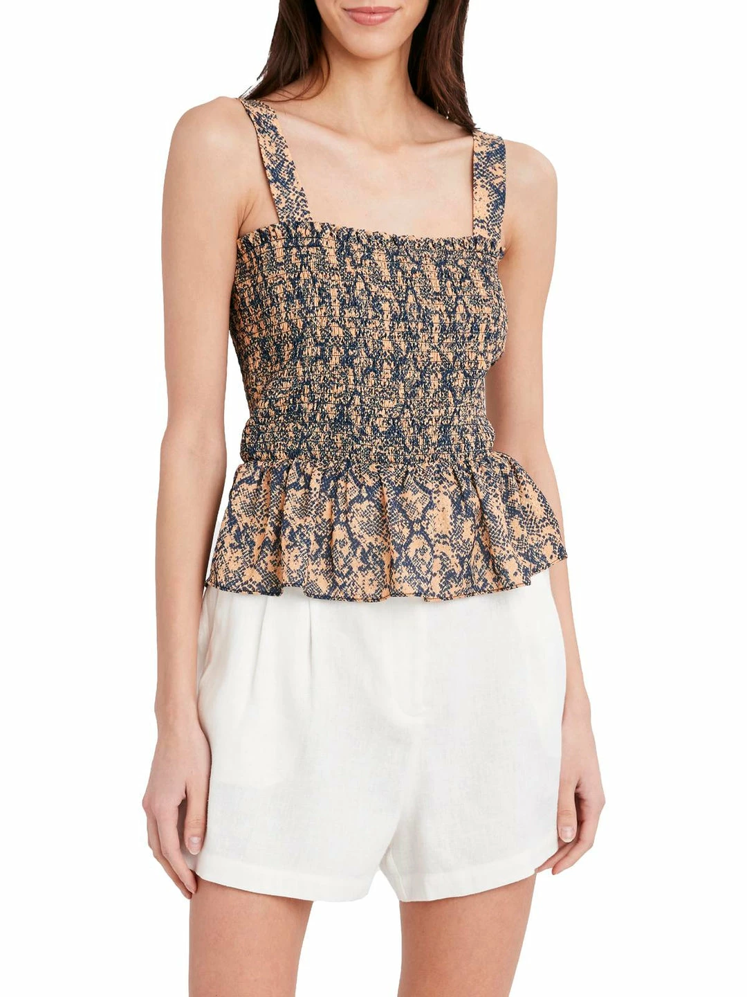 Top 10 🥰 BCBGMAXAZRIA 👩 Womens Snake Print Smocked Crop Top ✨ 3 Top 10 🥰 BCBGMAXAZRIA 👩 Womens Snake Print Smocked Crop Top ✨