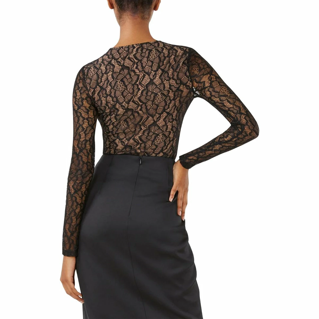 Best Sale ๐งจ BCBGMAXAZRIA ๐ฉ Womens Lace Overlay Top Bodysuit ๐ 4 Best Sale ๐งจ BCBGMAXAZRIA ๐ฉ Womens Lace Overlay Top Bodysuit ๐ - Image 2