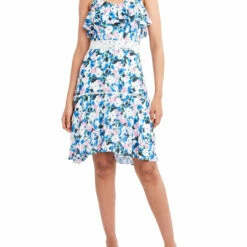 Cheapest 🔔 BCBGMAXAZRIA 👩 Womens Ruffled Lace Fit & Flare 👗 Dress 👏