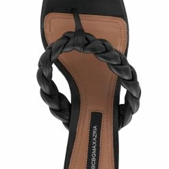 Outlet 😀 BCBGMaxazria BELLA BLACK LEATHER BRAIDED 🩴 SANDAL HEEL for 👩 women 🥰 -Bcbgmaxazria Sales Store f970dbd76d654427b49a98c893f04840 1080x