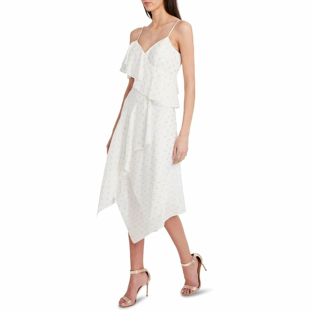 Outlet 🥰 BCBGMAXAZRIA 👩 Womens Metallic Calf Midi 👗 Dress ✨ 5 Outlet 🥰 BCBGMAXAZRIA 👩 Womens Metallic Calf Midi 👗 Dress ✨ - Image 3